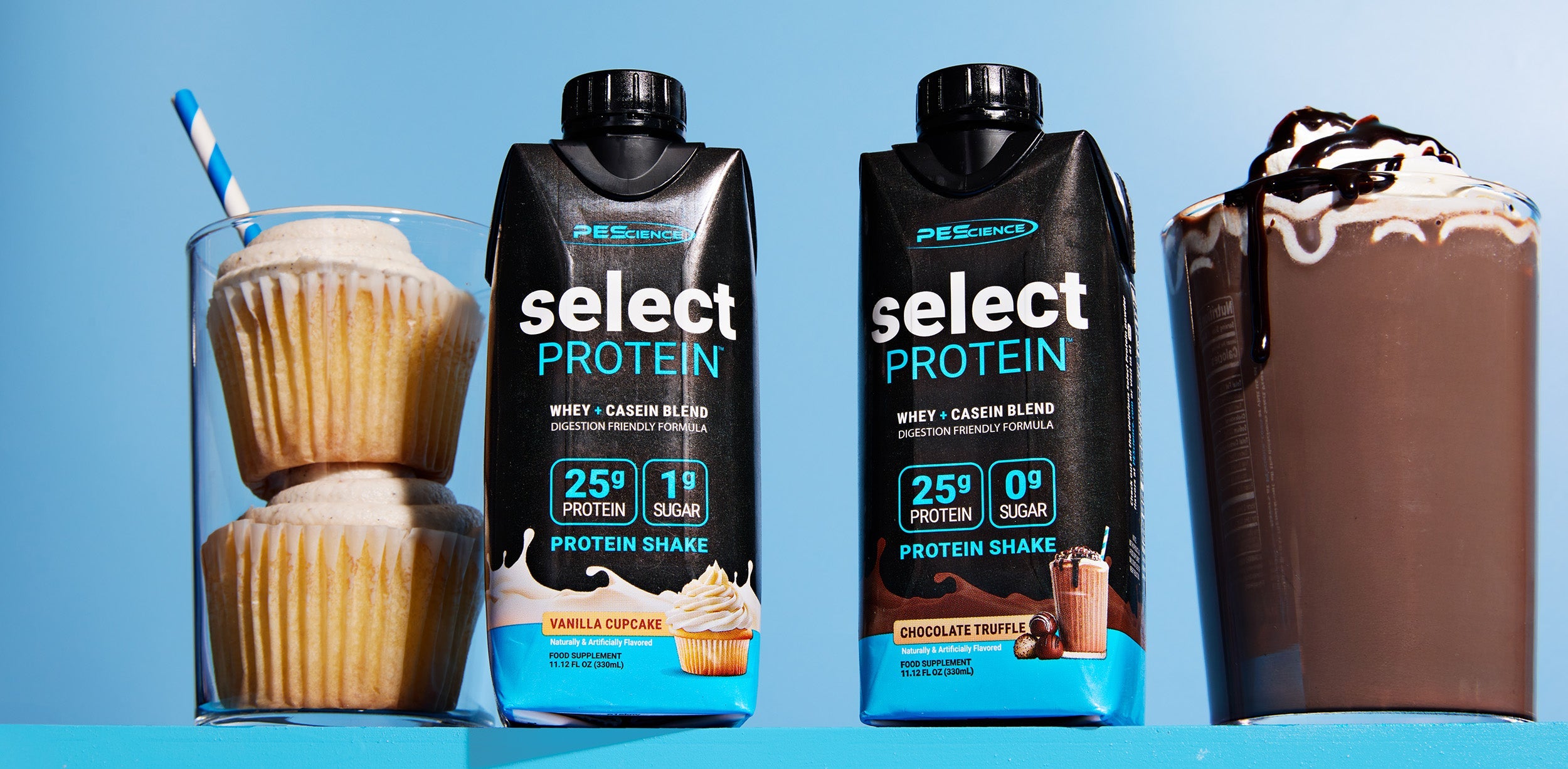 PEScience product styled in a tropical beach setting